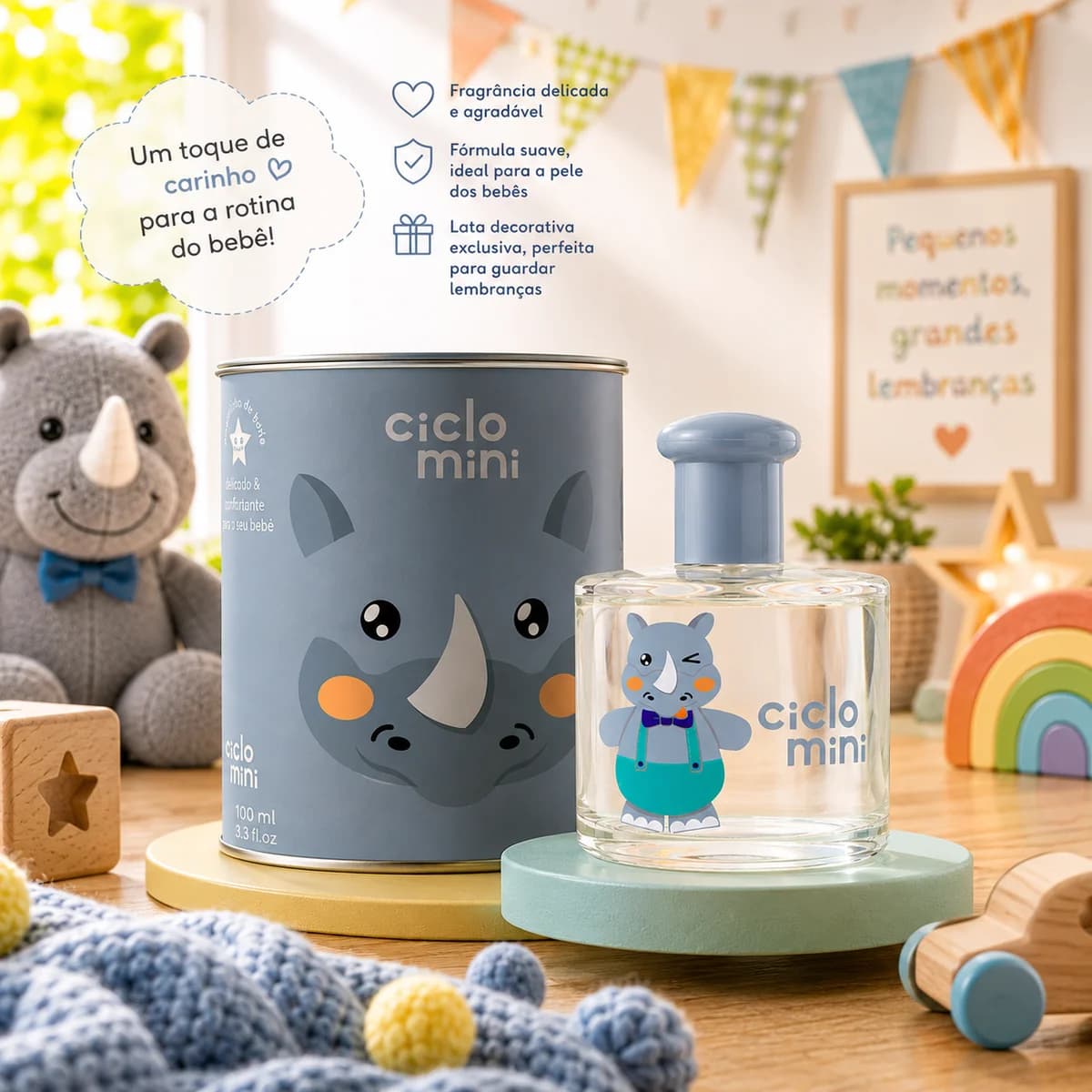 Água de Colônia – Ciclo Mini – Bebê (Rinoceronte) – 100ml