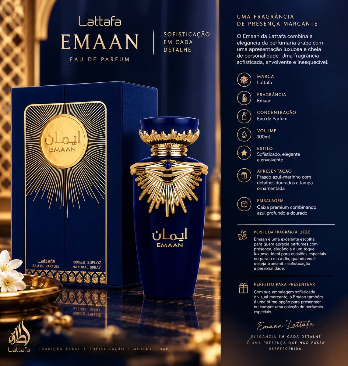 Perfume Árabe Emaan – Lattafa – 100Ml