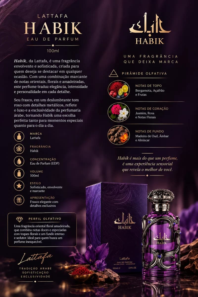 Perfume Habik – For Men – Lattafa – 100Ml